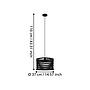 CREMELLA - Sospensione - E27 1X40W - Struttura in acciaio / finitura nero;
Ø370 H1100