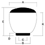 ACRILUX ANFORA D300 CON BASE