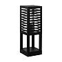 ALAMONTE 3 - Paletti basso - E27 1X60W - Struttura in alluminio, acciaio   / finitura nero; IP44;
L150 x 150 H450