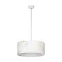 BUCAMARANGA - Sospensione - E27 1X40W - Struttura in acciaio / finitura bianco; Diffusore in tessuto con decori / finitura bianco, oro;
Ø530 H1100