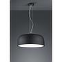 BARON SOSPENSIONE TONDA METALLO NERO CON DIFFUSORE SATINATO D.52 CM