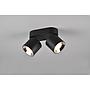 GUAYANA BARRA 2 SPOTS ORIENTABILI ANCHE DA INCASSO METALLO NERO L. 18CM