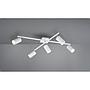MARLEY PLAFONIERA 2 BARRE ORIENTABILI 5 SPOTS CILINDRO METALLO BIANCO L. 77,5CM 